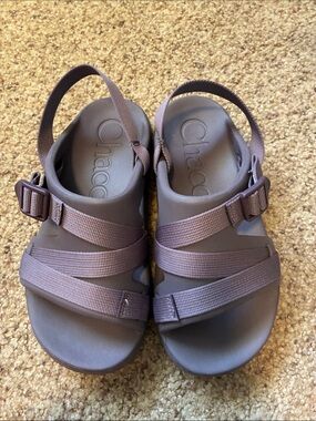 Chaco Purple-Brown Adjustable Strap Sandals